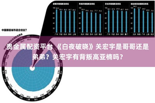 贵金属配资平台 《白夜破晓》关宏宇是哥哥还是弟弟？关宏宇有背叛高亚楠吗？